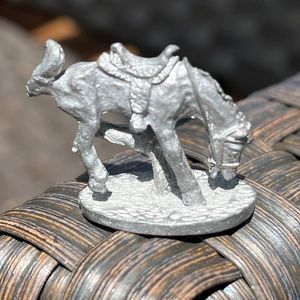 Vintage Pewter Bucking Bronco by Micheal Ricker #1303